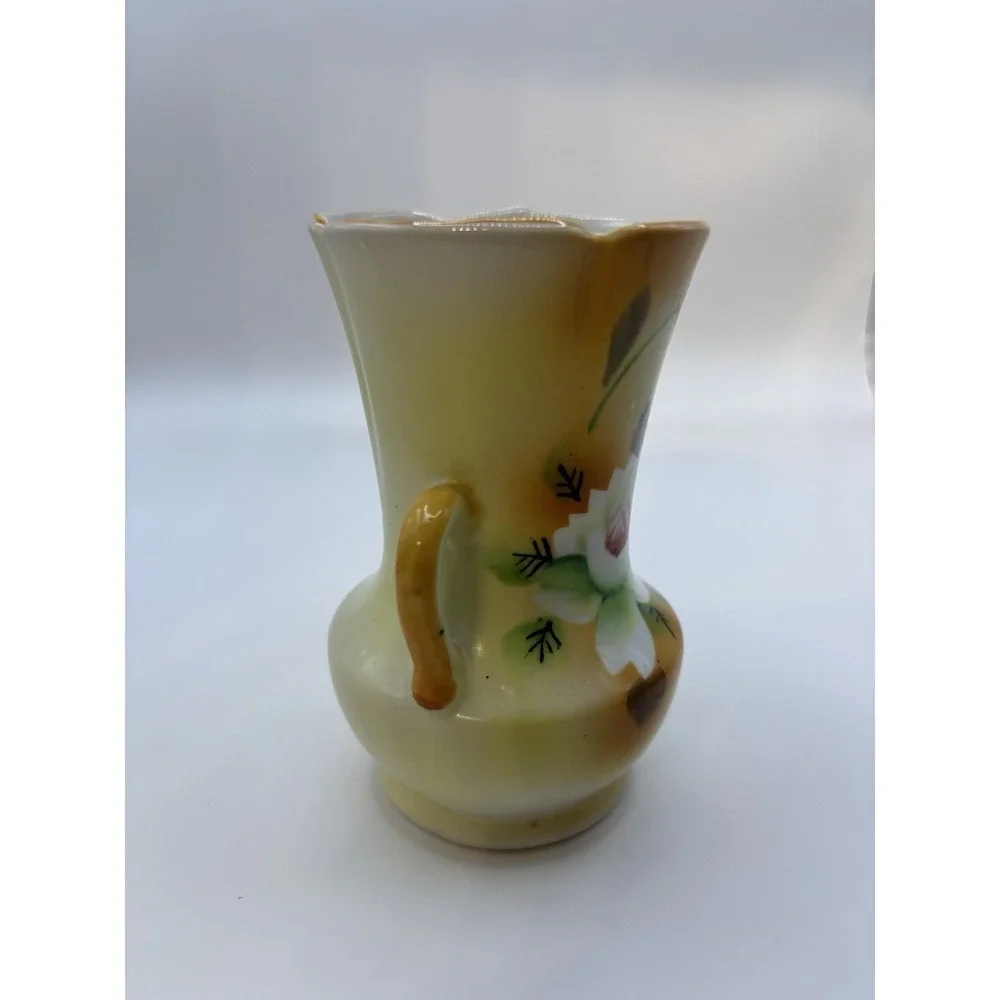 Lot Of 3 Antique Japanese Dishes Vintage Pitcher Vase Ceramics Ucagco 40s 50s 60